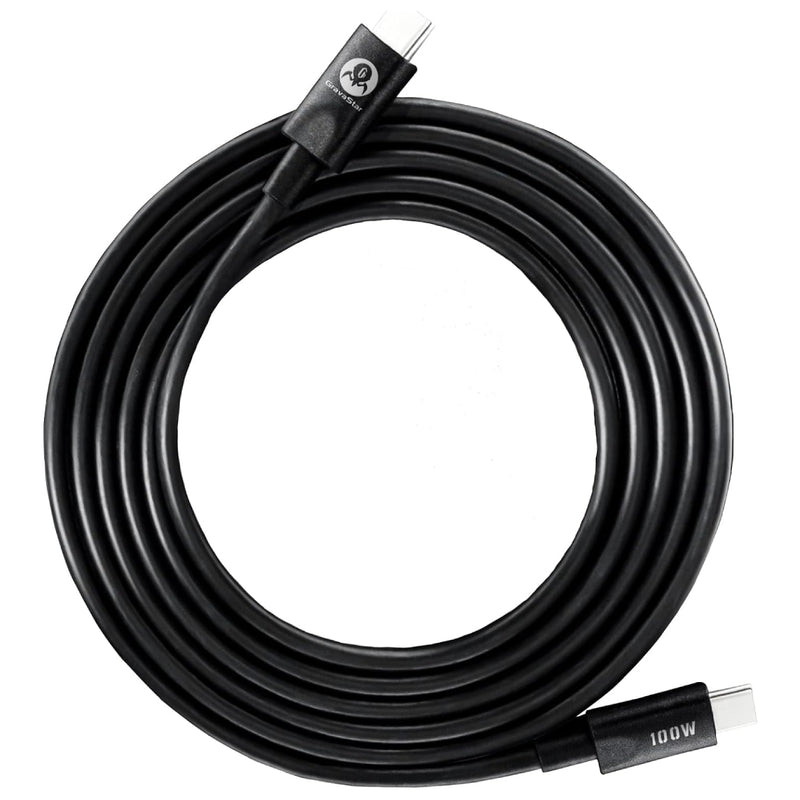 GravaStar USB-C Cable 1.5m/5ft - 100w - Black