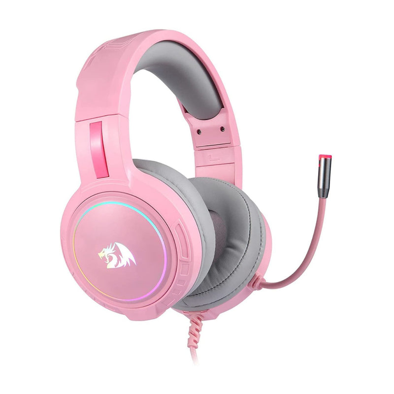 Redragon H270 MENTO RGB Gaming Headset Stereo, Comfortable Design, RGB Lighting - Pink