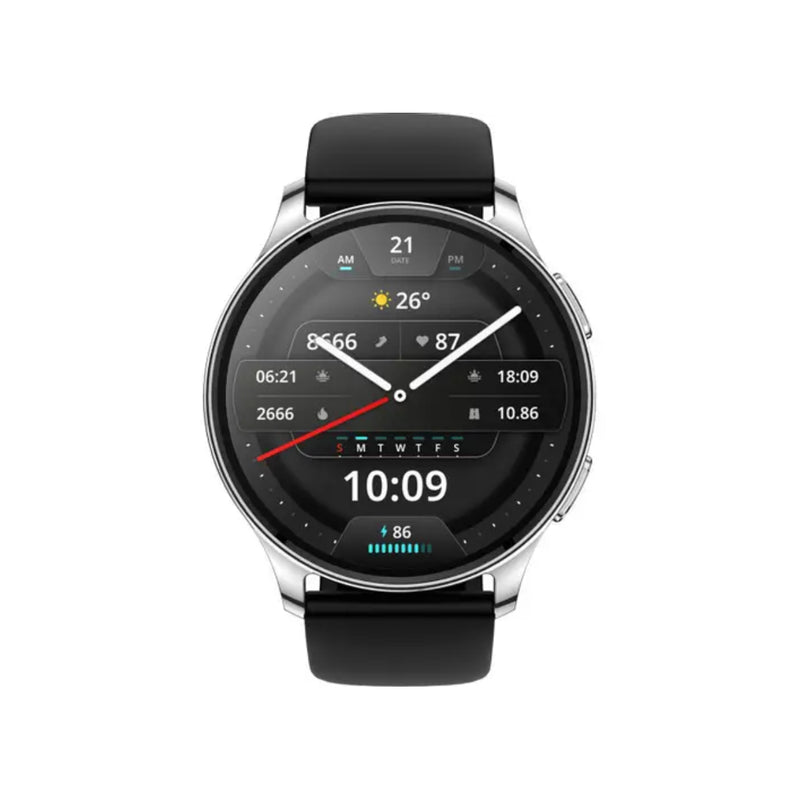 Amazfit Pop 3R Smart Watch, AMOLED, Up to 12 Days Battery Life - Silver