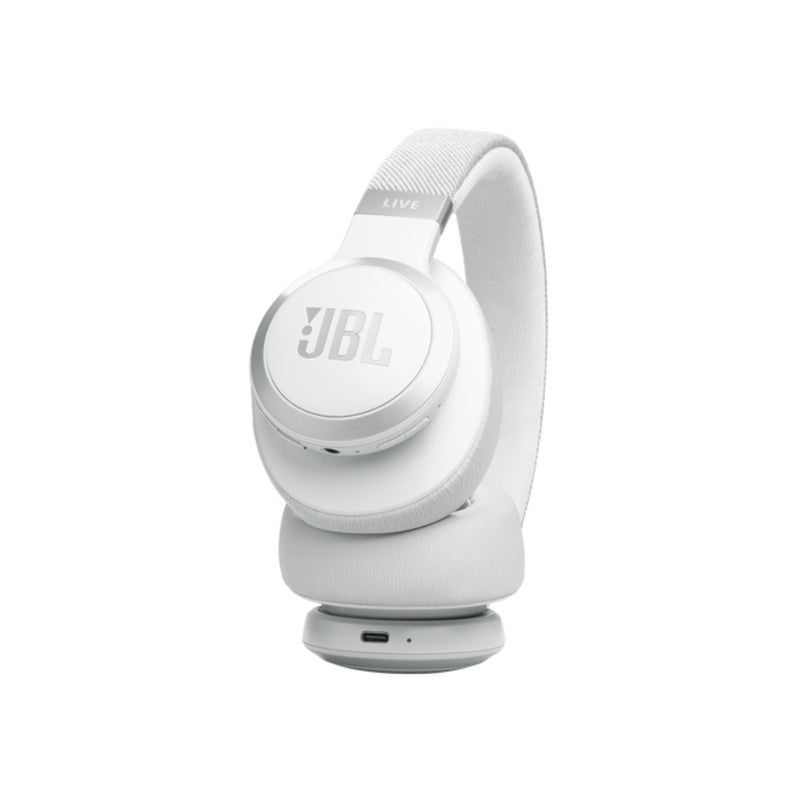 JBL LIVE 770NC Bluetooth Headset with Mic (Up to 65 Hours Playback, Over Ear - White