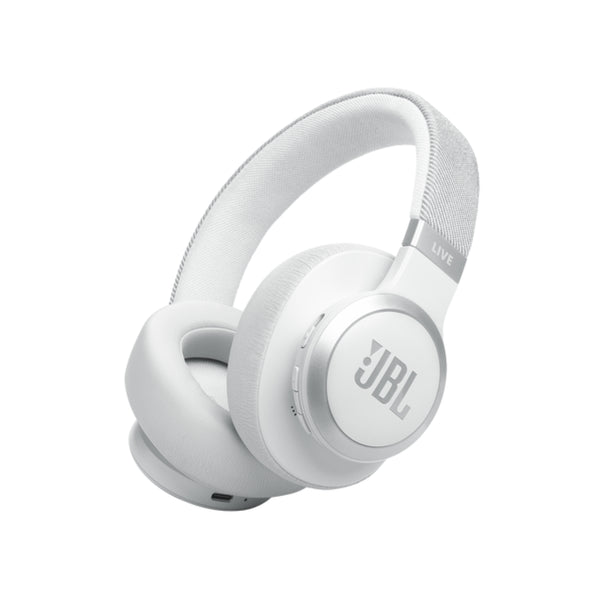 JBL LIVE 770NC Bluetooth Headset with Mic (Up to 65 Hours Playback, Over Ear - White