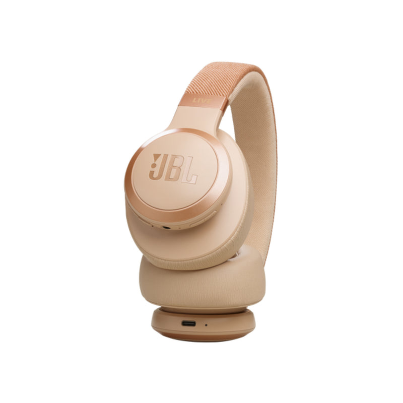 JBL LIVE 770NC Bluetooth Headset with Mic (Up to 65 Hours Playback, Over Ear - Sandstone