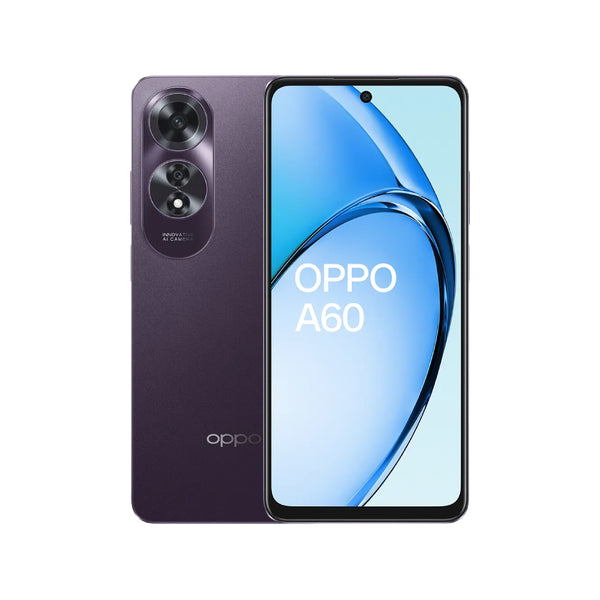 Oppo A60 Dual SIM, 256GB, 8GB RAM, 4G LTE - Midnight Purple