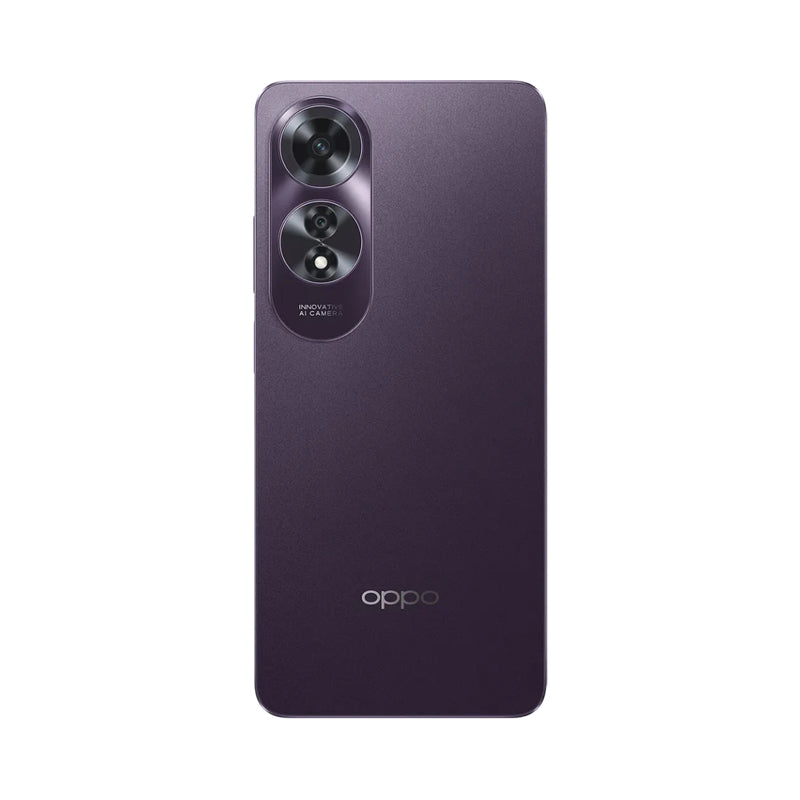 Oppo A60 Dual SIM, 256GB, 8GB RAM, 4G LTE - Midnight Purple