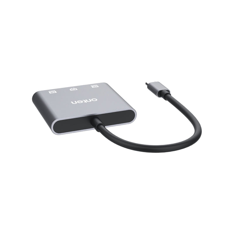 Onten USB -C to HDMi*2 Adapter With PD 3.0 - OTN-9175S - Grey