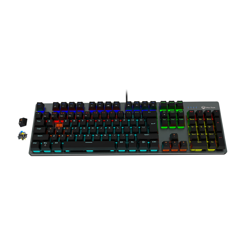 Meetion MK007PRO Blue switch Arabic Wired Mechanical Keyboard - Black