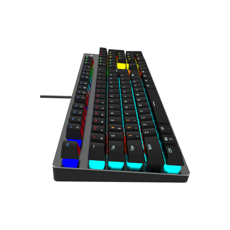 Meetion MK007PRO Blue switch Arabic Wired Mechanical Keyboard - Black