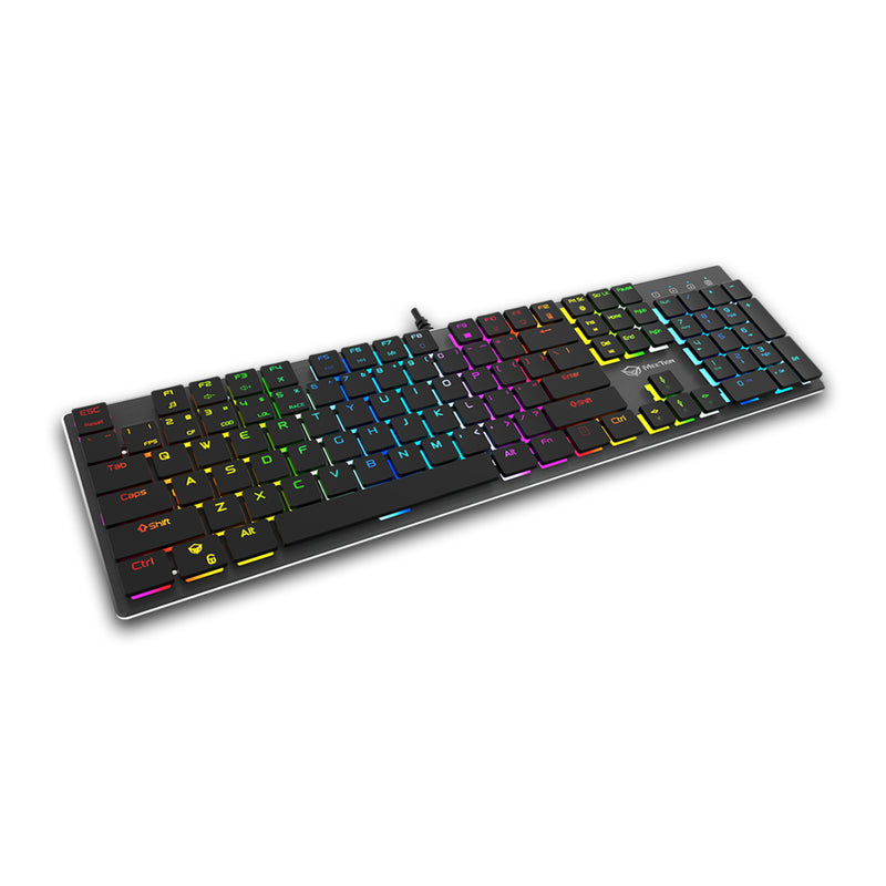 Meetion MK80 Ultrathin Blue switch Arabic Wired Mechanical Keyboard - Black