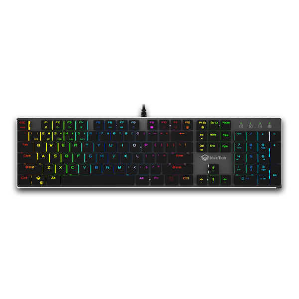 Meetion MK80 Ultrathin Blue switch Arabic Wired Mechanical Keyboard - Black