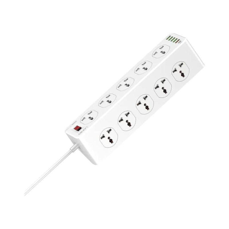 Ldnio Power Strip 10 Power Socket 6 USB 30W - White