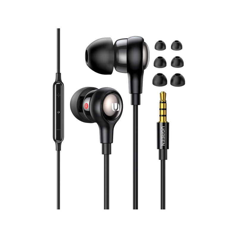 Ugreen in- Ear Earphones With 3.5 Mm Plug - Black