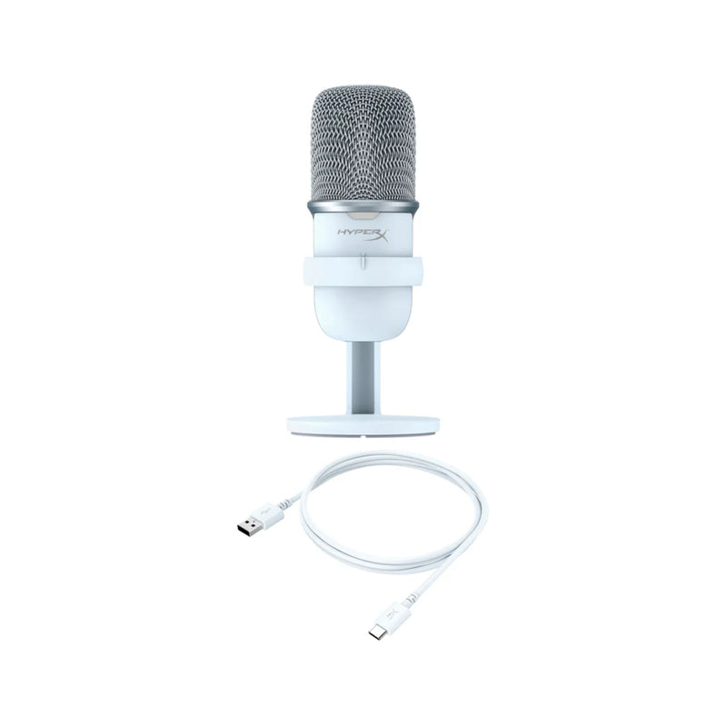 Hyperx Solocast Condenser USB Microphone With Clip Stand - White