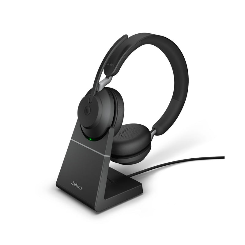 Jabra Evolve 2 65, Stereo, Wireless Bluetooth Headset for Calls and Music, 37 Hours of Battery Life - Black