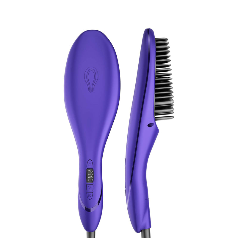 Rush Brush S3  Hair Straightening Brush, Fast Heat Up, Automatic Shut-Off - Purple