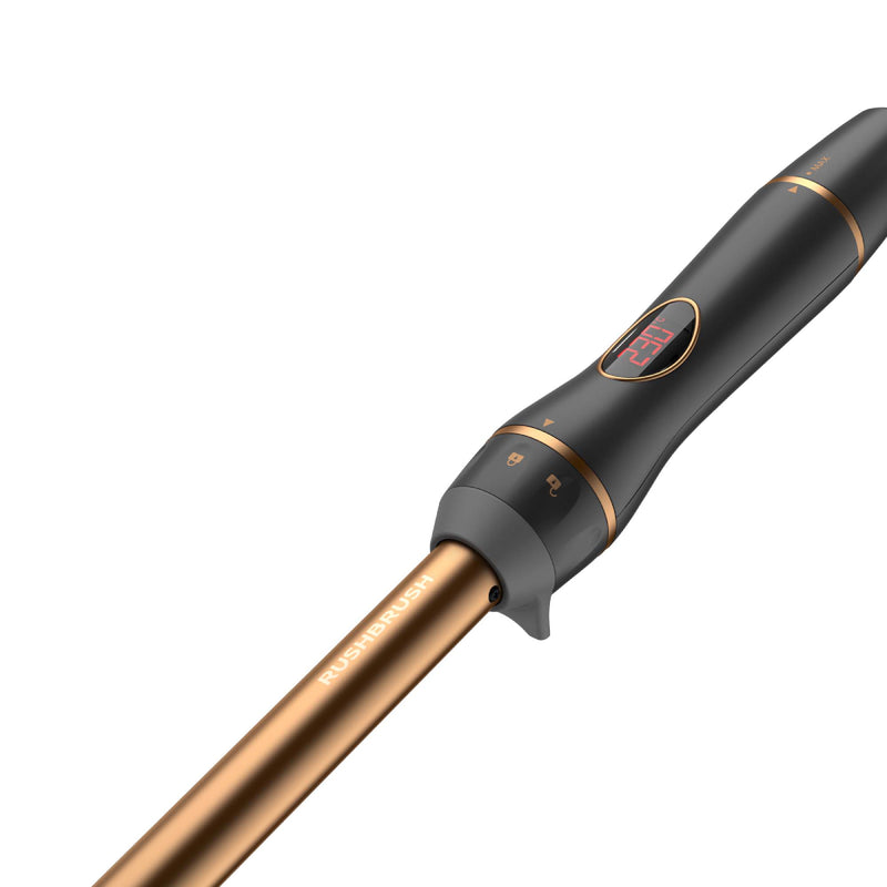 Rush Brush 5 In 1 Spin Curler Rotate The Tail, Create The Hair, PTC Heater For Fast Heat Up - Bronze