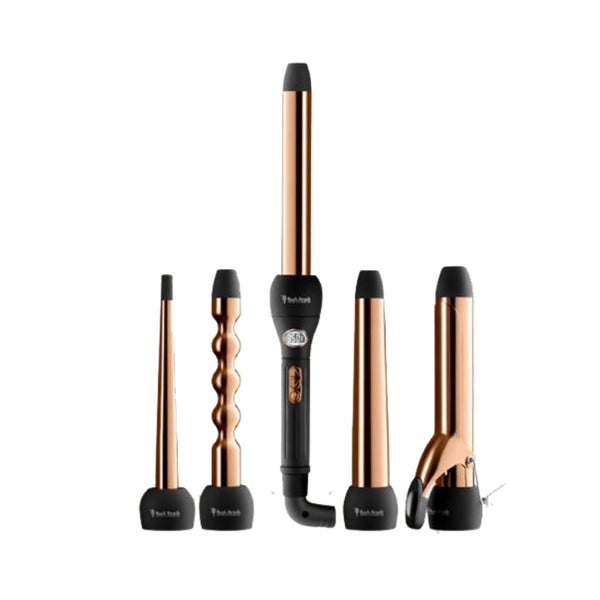 Rush Brush 5 In 1 Spin Curler Rotate The Tail, Create The Hair, PTC Heater For Fast Heat Up - Bronze