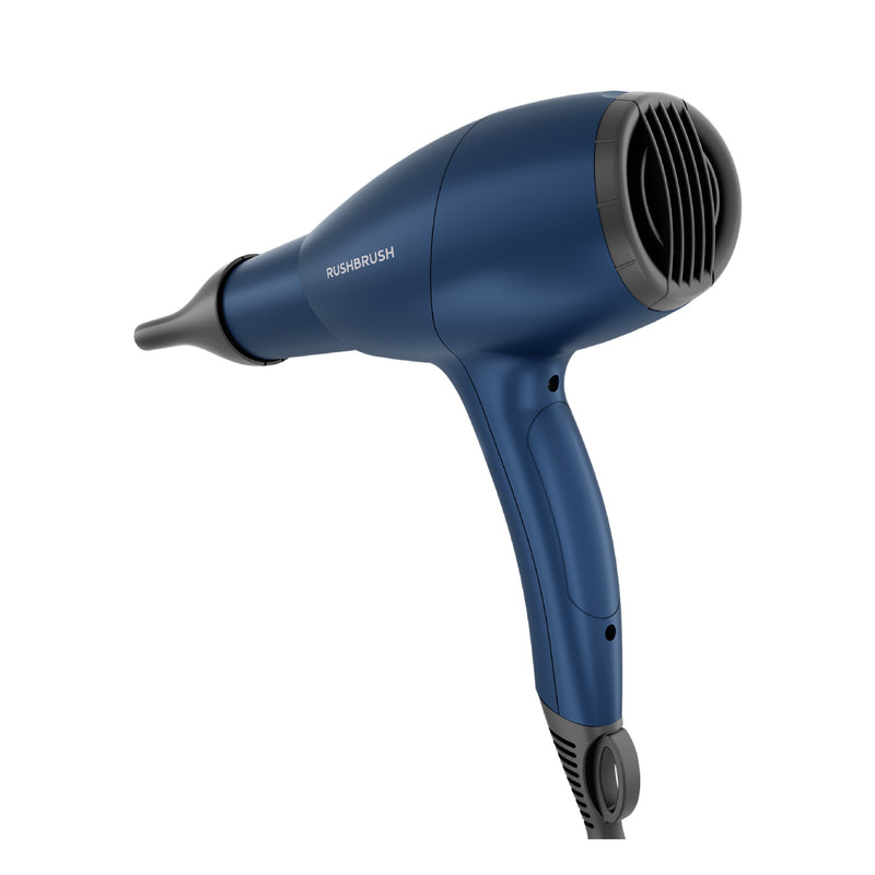 Rush Brush D3 Ultra Hair Dryer with Attachments, 2400 Watt, 3 Temperature - Navy Blue