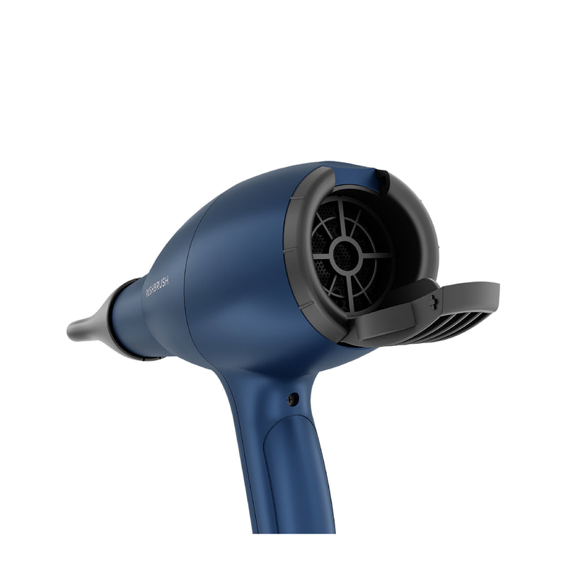 Rush Brush D3 Ultra Hair Dryer with Attachments, 2400 Watt, 3 Temperature - Navy Blue