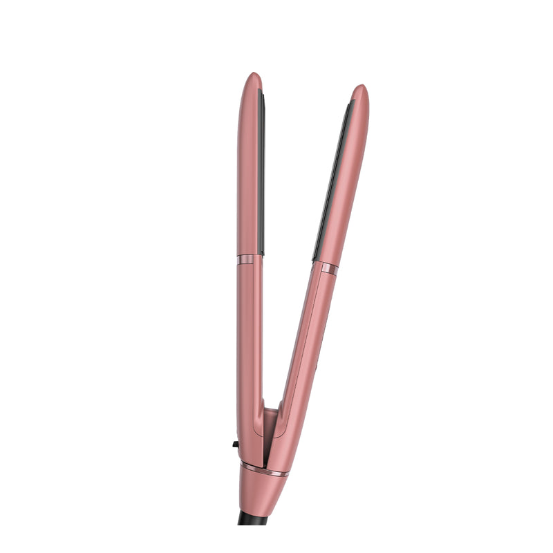 Rush Brush X1 Lite Straightener, PTC Heater for Fast Heat Up, Automatic Lock  - Rose Gold