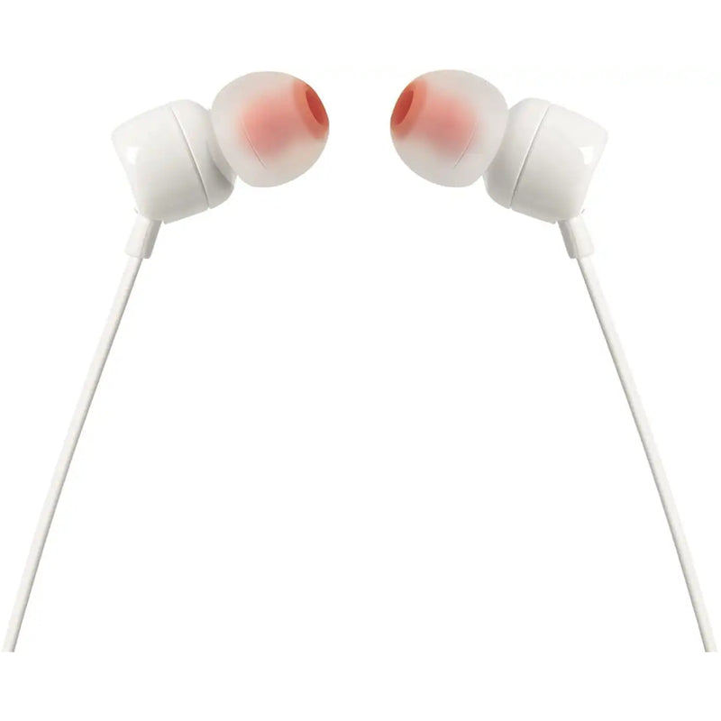 JBL T110 High Bass Stereo Wired Earphones with Microphone - White