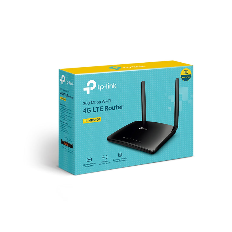 TP-LINK 300 Mbps WI-Fi 4G Router - TL- MR6400 - Black