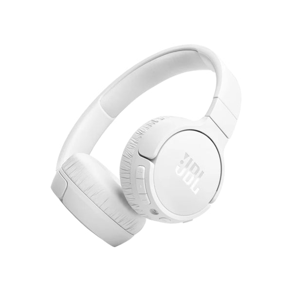 JBL Tune 670NC Wireless On-Ear Headphones With True Adaptive Noise Cancelling - White