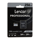 بطاقة Lexar microSDXC UHS-I Professional Silver U3 V30 بسعة 256 جيجابايت (160 ميجابايت/ثانية) - LMS1066256G-BN ANG 