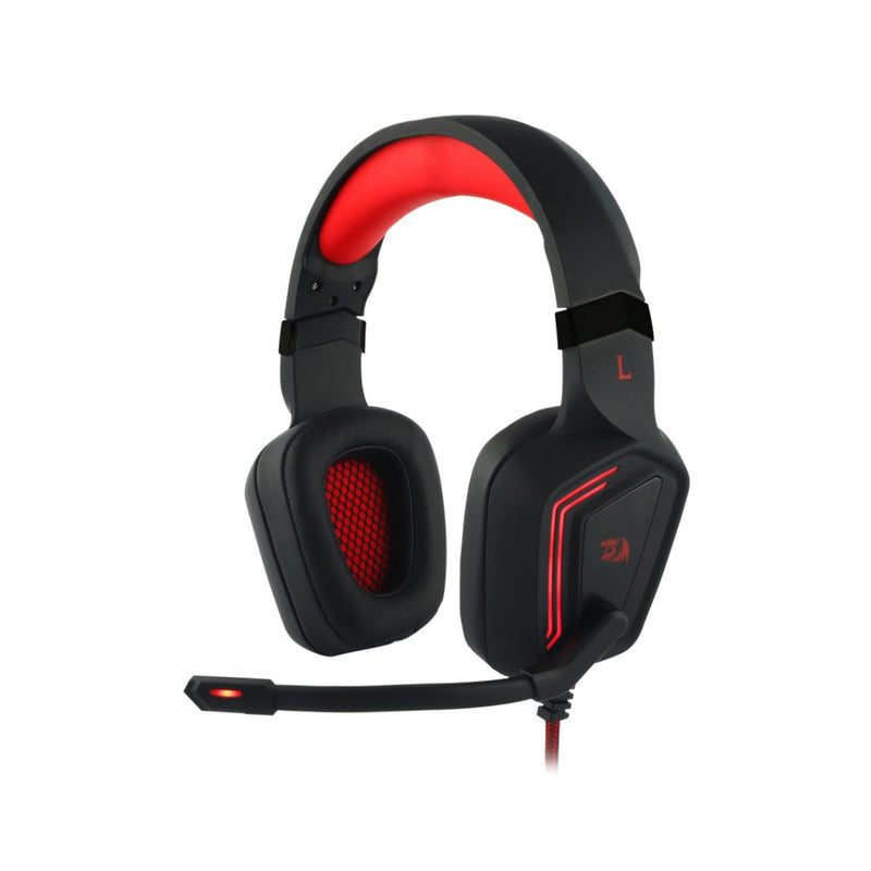 Redragon H310 MUSES Wired Gaming Headset, 7.1 Surround-Sound Pro-Gamer Headphone - Black/Red