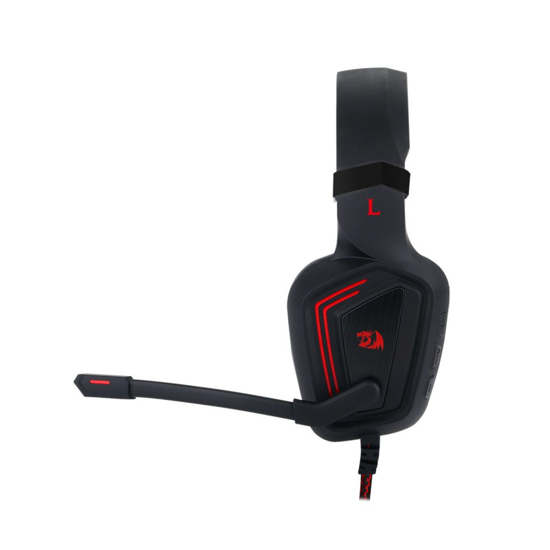 Redragon H310 MUSES Wired Gaming Headset, 7.1 Surround-Sound Pro-Gamer Headphone - Black/Red