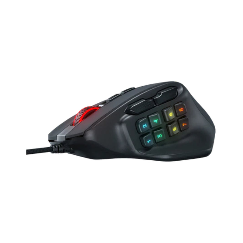 Redragon M811 Aatrox MMO Gaming Mouse, 12,400 DPI 15 Programmable Buttons - Black