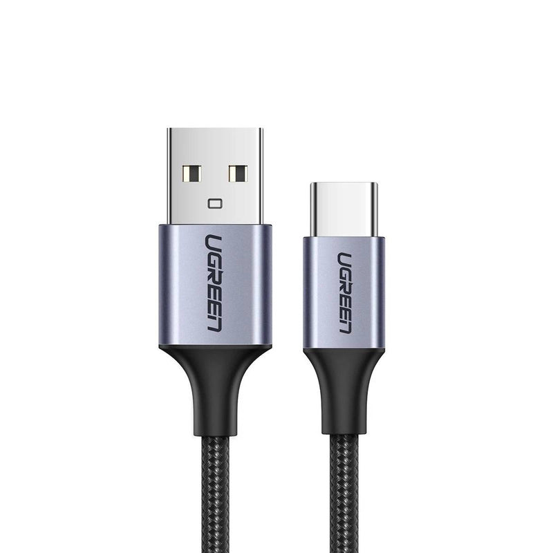 UGREEN USB to USB C Cable, USB A 2.0 to Type C Cable 1m  Fast Charging Braided - Black