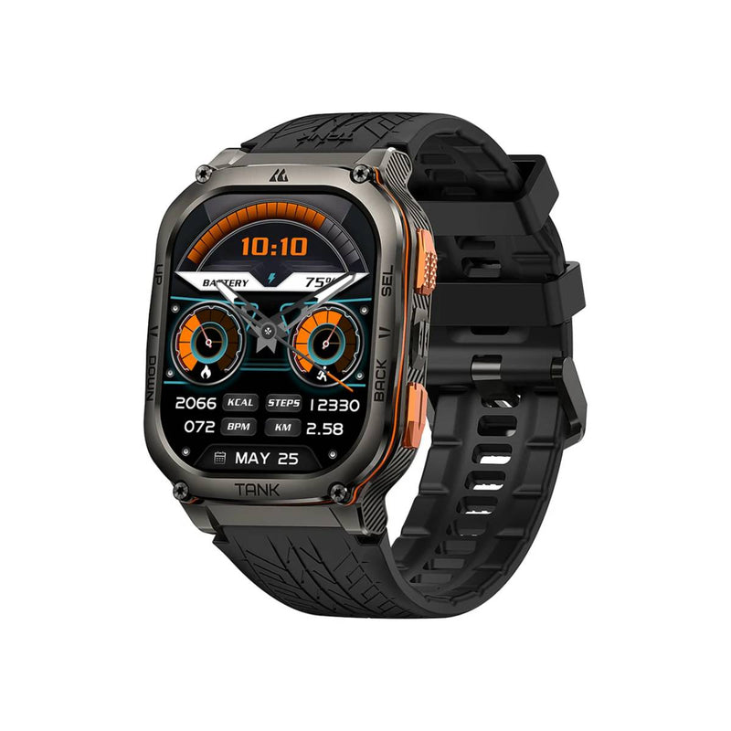 KOSPET TANK M3 ULTRA Smartwatch, 170+ Sports Modes, 5 ATM & IP69K Water-Resistance Special Edition - Free Strap - Black