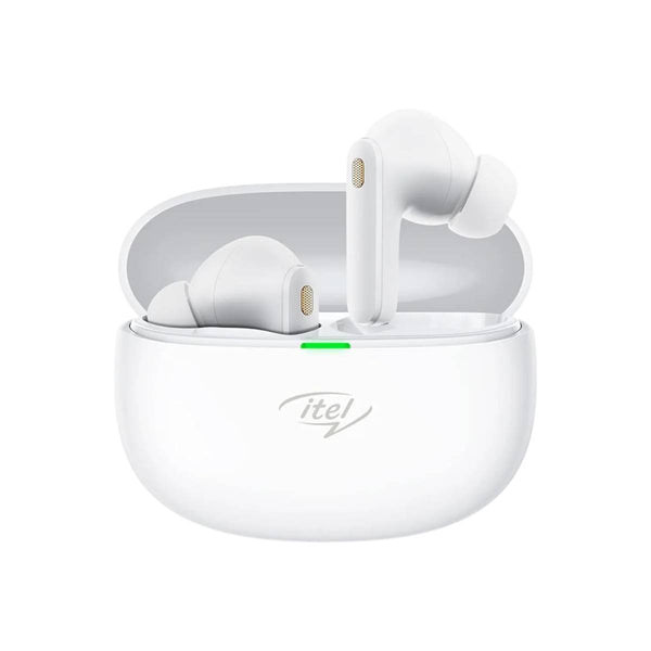 itel Earbuds T11, 10mm Drivers, 4 Mic ENC, BT 5.3, Upto 40 Hours Playback, IPX5 - White