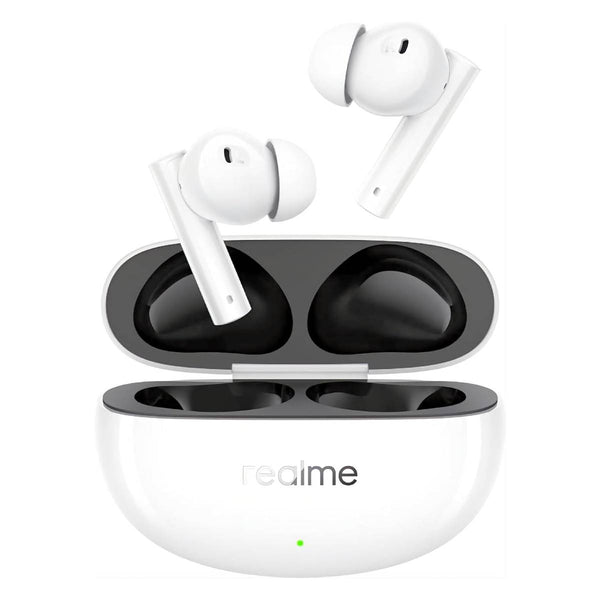 Realme Buds Air 5 with 50dB ANC, 12.4mm Dynamic Bass Driver and Upto 38 Hours Play back -  White