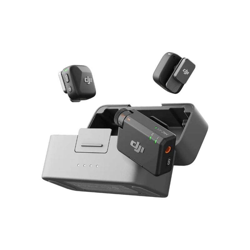 DJI Mic Mini (2 TX + 1 RX + Charging Case) Clear Audio Capture, Easy to carry and use, Long Battery Life - Black