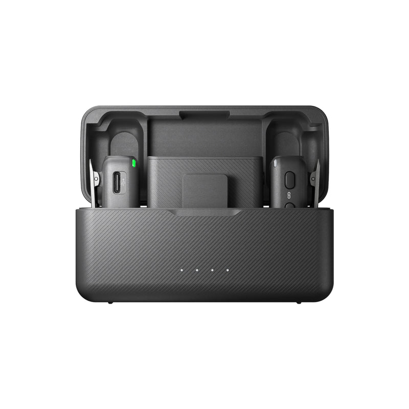 DJI MIC 2 (2 TX + 1 RX + Charging Case) Safety Track, Safeguard Your Audio, Easy to Use Wherever You Go - Black