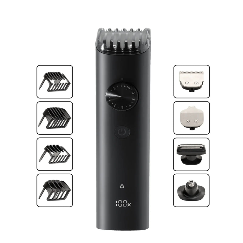 Xiaomi Grooming Kit Pro, Beard Trimmer for Men, IPX7 Waterproof Electric Razor Shavers, Hair Trimmer for Nose Ear Mustache Face Body - Black