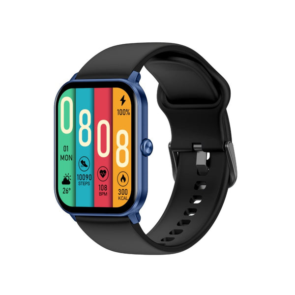 Kieslect Calling Smartwatch Ks Mini, 1.78″ HD Colorful Amoled Display, Easy 24 H Health Management - Blue Case and Black Strap