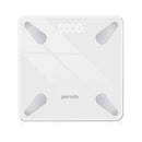 ميزان الجسم الذكي بورودو لايف ستايل بتقنية البلوتوث مع تطبيق تفاعلي لنظامي التشغيل ايفون واندرويد، ومقياس دهون الجسم - PD-LSBSC-WH - أبيض
