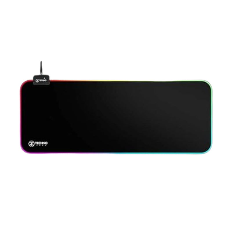 Techno Zone Mousepad RGB 700 x 300 x 3 mm, Multiple lighting modes, Smooth and Soft, Flexible - Black