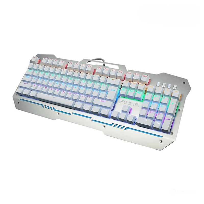 Aula F2009 LED Backlight Wired Backlit Professional Mechanical Gaming Keyboard - White