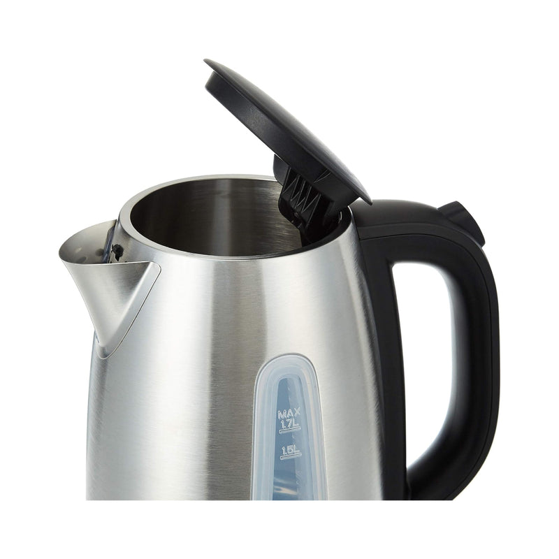 Black & Decker 1.7L Concealed Coil Stainless Steel Kettle, Boil Dry Protection - JC450 - Silver