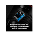 بطاقة Lexar 800x Pro SDXC UHS-1 سعة 128 جيجابايت بسرعة 150 ميجابايت/ثانية V30 (LSD0800P128G-BNNNG) - أسود 