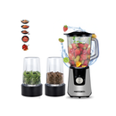 خلاط ميديا تيك 3 في 1 600 واط (MT-B18) - فضي/أسود 