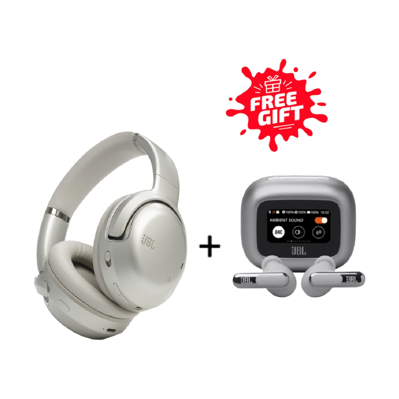 سماعة JBL Tour One M2 اللاسلكية، إلغاء الضوضاء، صوت مكاني، Sans Fit، Son Spatial - لون الشمبانيا + JBL Live BEAM3 هدية لاسلكية حقيقية🎁