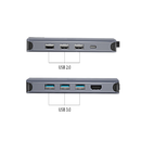 موزع WIWU Alpha 12 في 1 من سبائك الألومنيوم USB-C متعدد الوظائف، نقل عالي السرعة، محول محمول - رمادي 