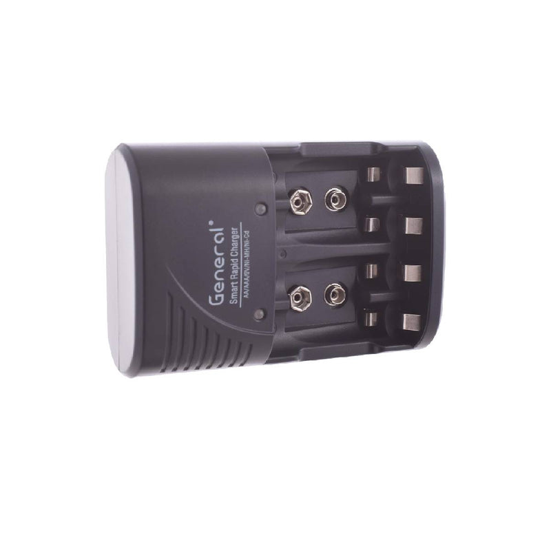 General C9035N Smart Rapid Charger – Black | Fast USB Charging Adapter for Phones & Devices