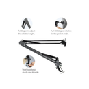 ماونو اي ار ام ذراع ميكروفون جاهز للتشغيل، حامل ذراع مقص احترافي للاستخدام في الاستوديو والبث - أسود 