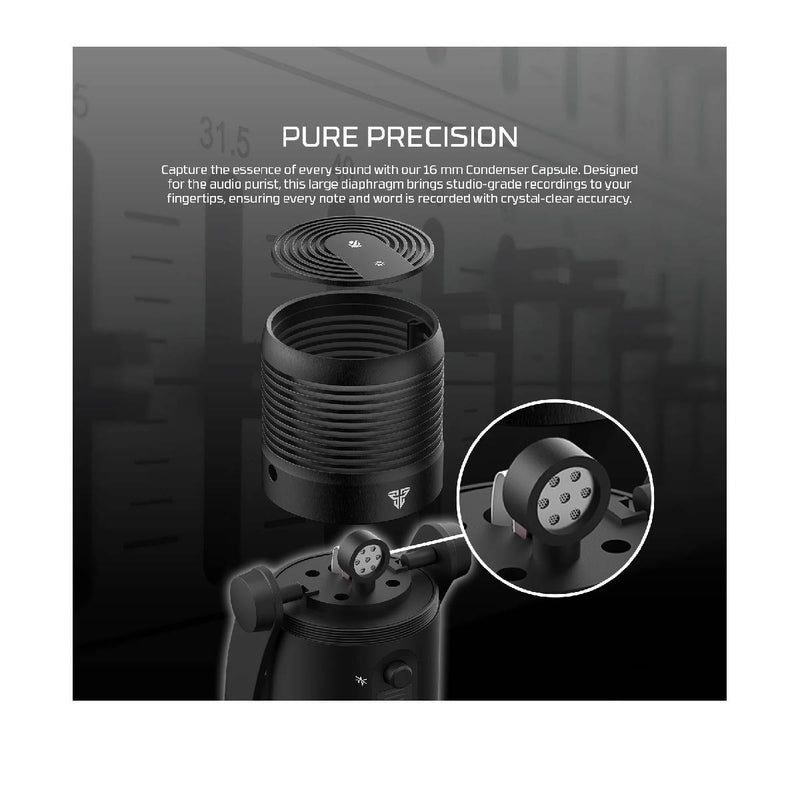 Fantech MCX03 Leviosa Max Condenser MicrophoneUSB-C Desktop - BLACK