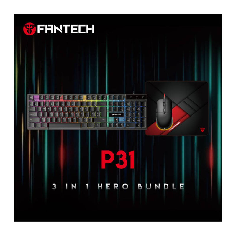 Fantech Shikari Keyboard - Vigil Mouse Pad - Kanata Mouse 3 IN 1 Gaming Combo - Black